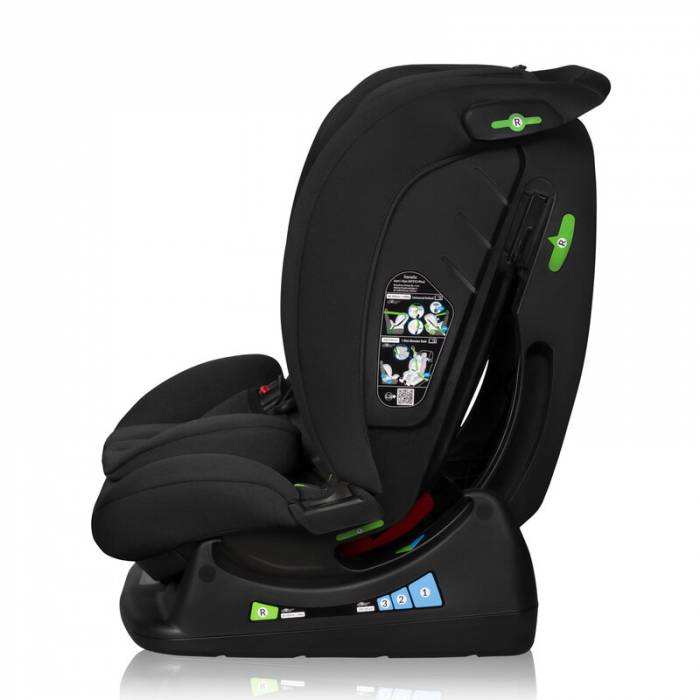 Scaun auto, Lionelo, i-Size Izzy, 0-36 Kg, 40-150 cm, Instalare cu centurile masinii, Protectie laterala, Negru [7]