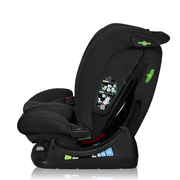 Scaun auto, Lionelo, i-Size Izzy, 0-36 Kg, 40-150 cm, Instalare cu centurile masinii, Protectie laterala, Negru [9]