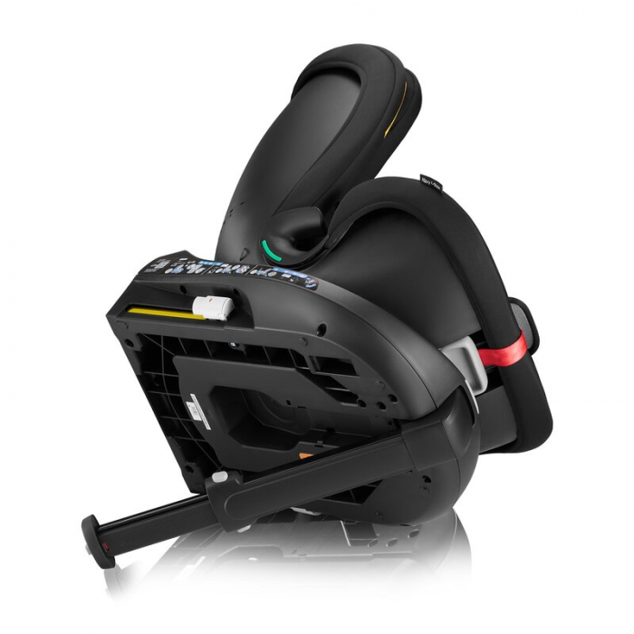 Scaun auto, Lionelo, i-Size Navy, 0-36 Kg, 40-150 cm, Cu isofix si picior de fixare, Protectie laterala, Rotire 360 grade, Negru/Rosu [17]