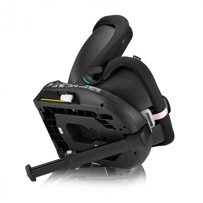 Scaun auto, Lionelo, i-Size Navy, 0-36 Kg, 40-150 cm, Cu isofix si picior de fixare, Protectie laterala, Rotire 360 grade, Negru/Roz [17]