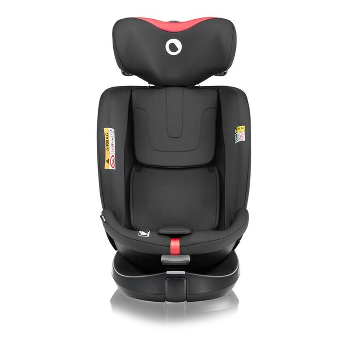 Scaun auto, Lionelo, i-Size Navy, 0-36 Kg, 40-150 cm, Cu isofix si picior de fixare, Protectie laterala, Rotire 360 grade, Negru/Rosu [10]