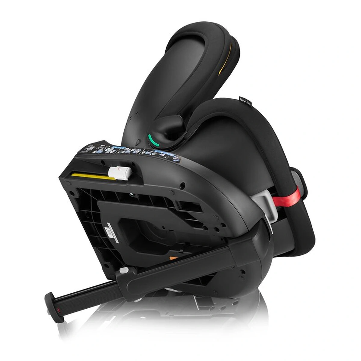 Scaun auto, Lionelo, i-Size Navy, 0-36 Kg, 40-150 cm, Cu isofix si picior de fixare, Protectie laterala, Rotire 360 grade, Negru/Rosu [19]