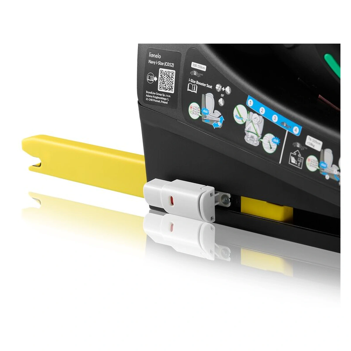 Scaun auto, Lionelo, i-Size Navy, 0-36 Kg, 40-150 cm, Cu isofix si picior de fixare, Protectie laterala, Rotire 360 grade, Negru/Roz [27]