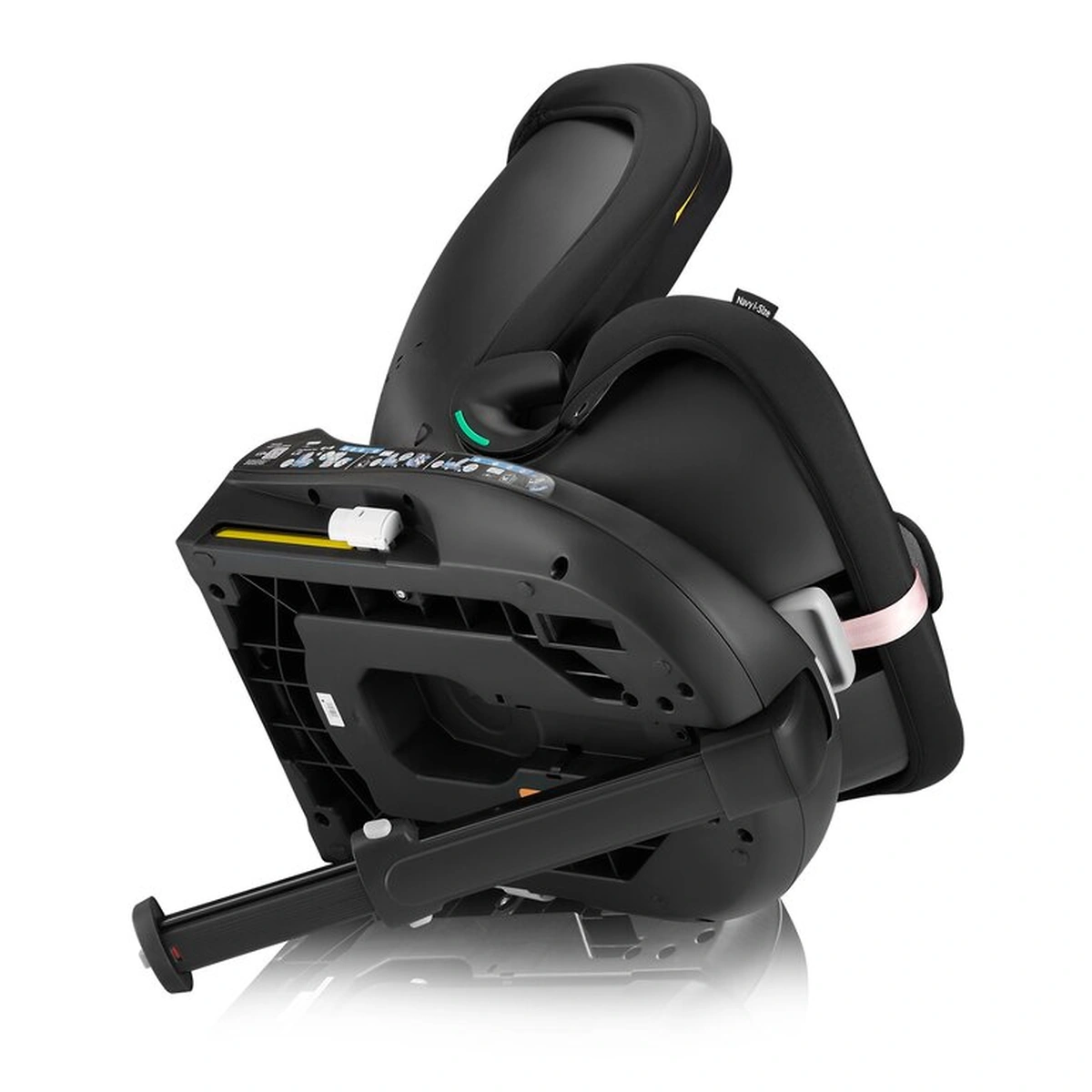 Scaun auto, Lionelo, i-Size Navy, 0-36 Kg, 40-150 cm, Cu isofix si picior de fixare, Protectie laterala, Rotire 360 grade, Negru/Roz [19]