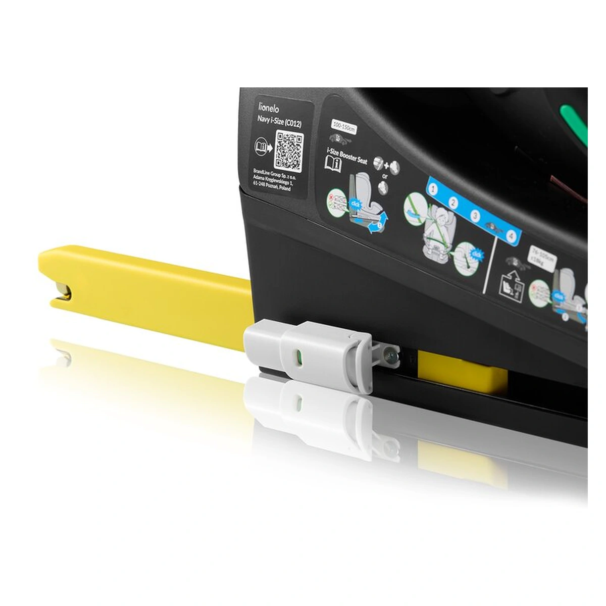 Scaun auto, Lionelo, i-Size Navy, 0-36 Kg, 40-150 cm, Cu isofix si picior de fixare, Protectie laterala, Rotire 360 grade, Negru/Roz [26]
