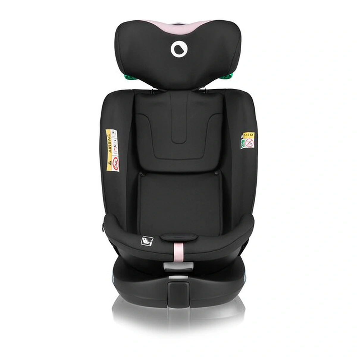 Scaun auto, Lionelo, i-Size Navy, 0-36 Kg, 40-150 cm, Cu isofix si picior de fixare, Protectie laterala, Rotire 360 grade, Negru/Roz [10]