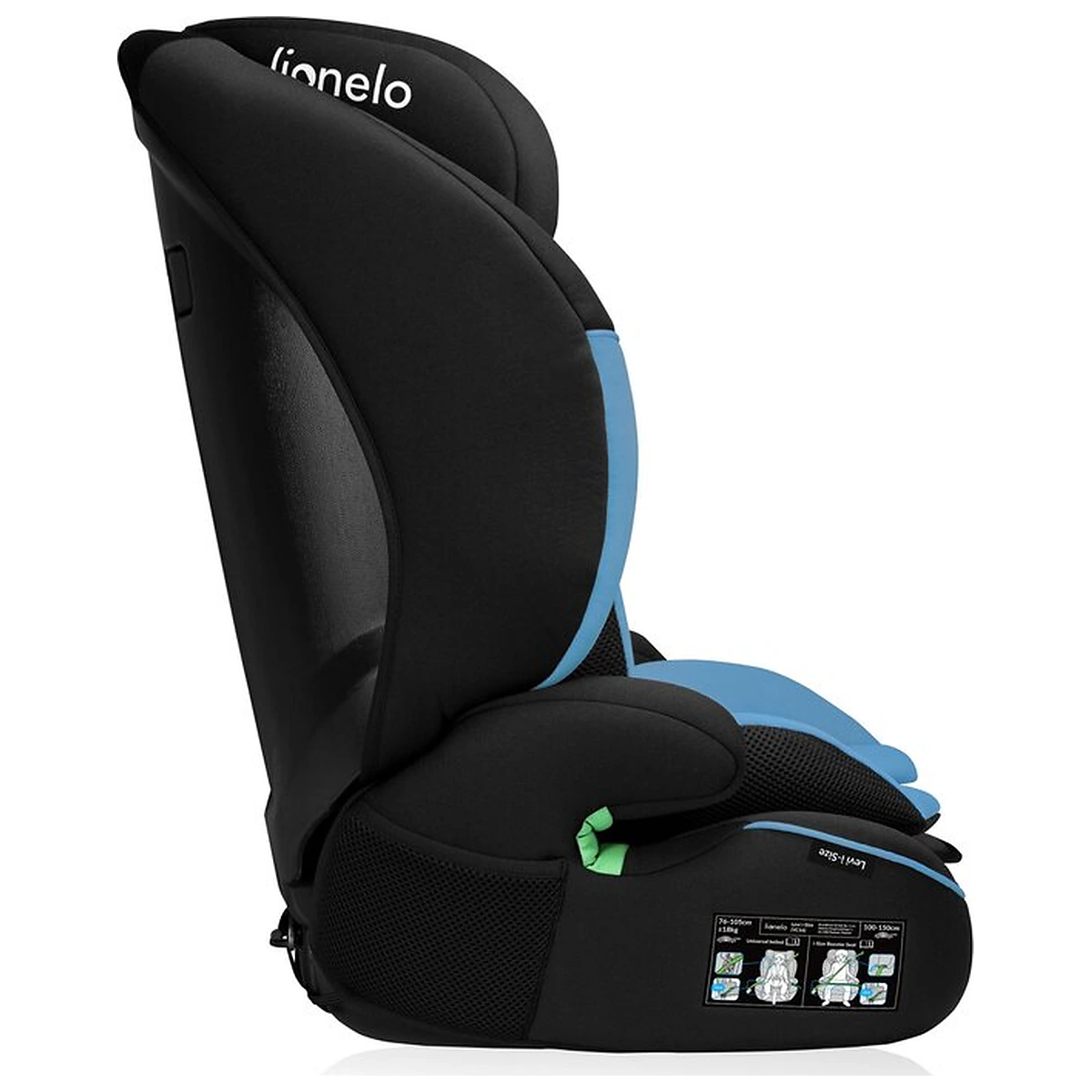 Scaun auto, Lionelo, Levi i-Size, Universal, Instalare FWF, Cu tetiera reglabila in 10 pozitii, Cu spatar detasabil, [8]