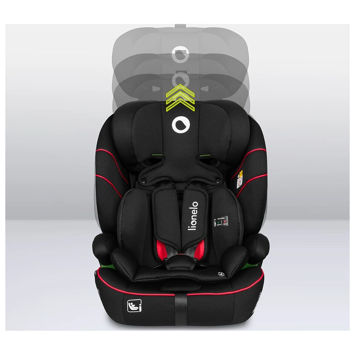 Scaun auto, Lionelo, Levi i-Size, Universal, Instalare FWF, Cu tetiera reglabila in 10 pozitii, Cu spatar detasabil, [17]