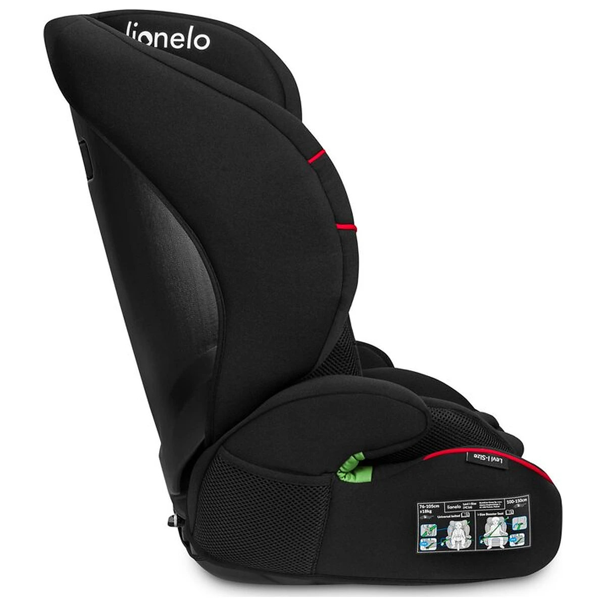 Scaun auto, Lionelo, Levi i-Size, Universal, Instalare FWF, Cu tetiera reglabila in 10 pozitii, Cu spatar detasabil, [8]