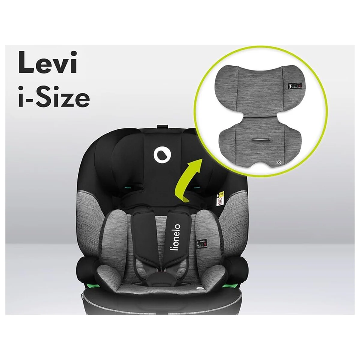 Scaun auto, Lionelo, Levi One i-Size, Universal, Instalare FWF, Cu tetiera reglabila in 10 pozitii, Cu spatar [15]