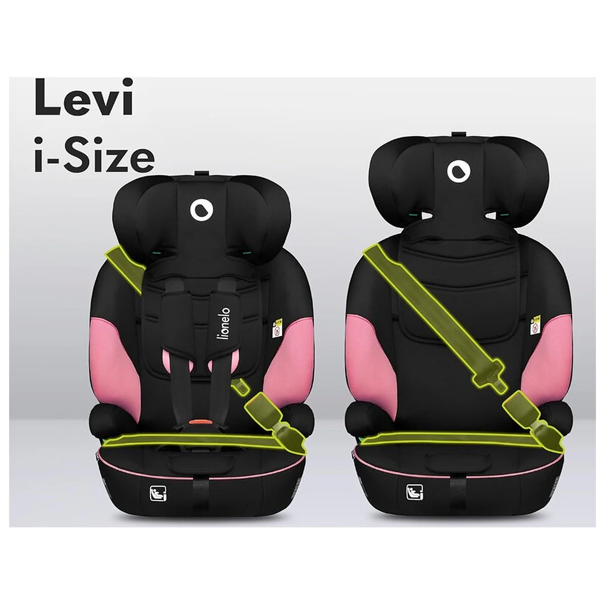 Scaun auto, Lionelo, Levi One i-Size, Universal, Instalare FWF, Cu tetiera reglabila in 10 pozitii, Cu spatar [14]