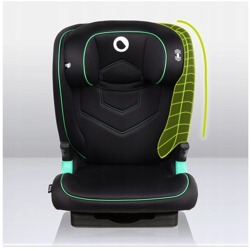 Lionelo - Scaun auto Neal Onix Spatar reglabil, Baza i-size, 15-36 Kg, cu Isofix, Conform cu standardul european de securitate ECE R129, Negru [19]