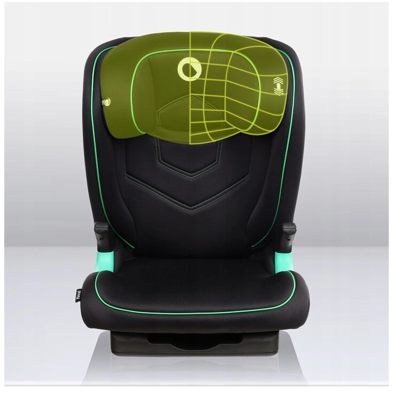 Lionelo - Scaun auto Neal Onix Spatar reglabil, Baza i-size, 15-36 Kg, cu Isofix, Conform cu standardul european de securitate ECE R129, Negru [20]