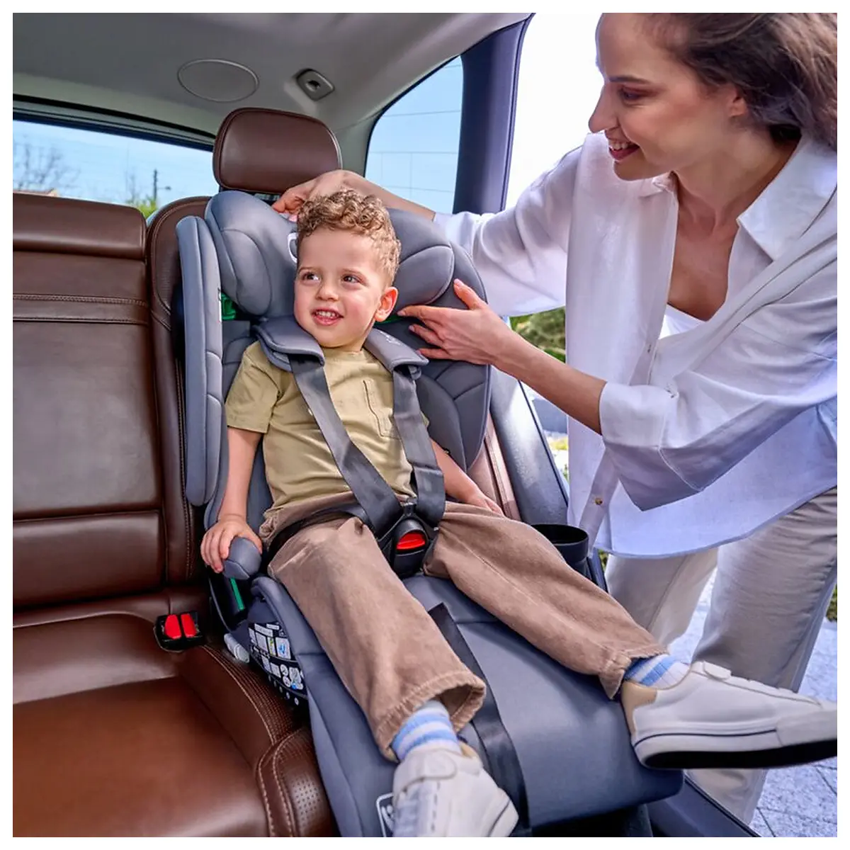 Scaun auto pliabil, Lionelo, Nelly, i-Size, 76- 150 cm, Tetiera reglabila in 15 pozitii, Spatar reglabil in 4 pozitii, [23]