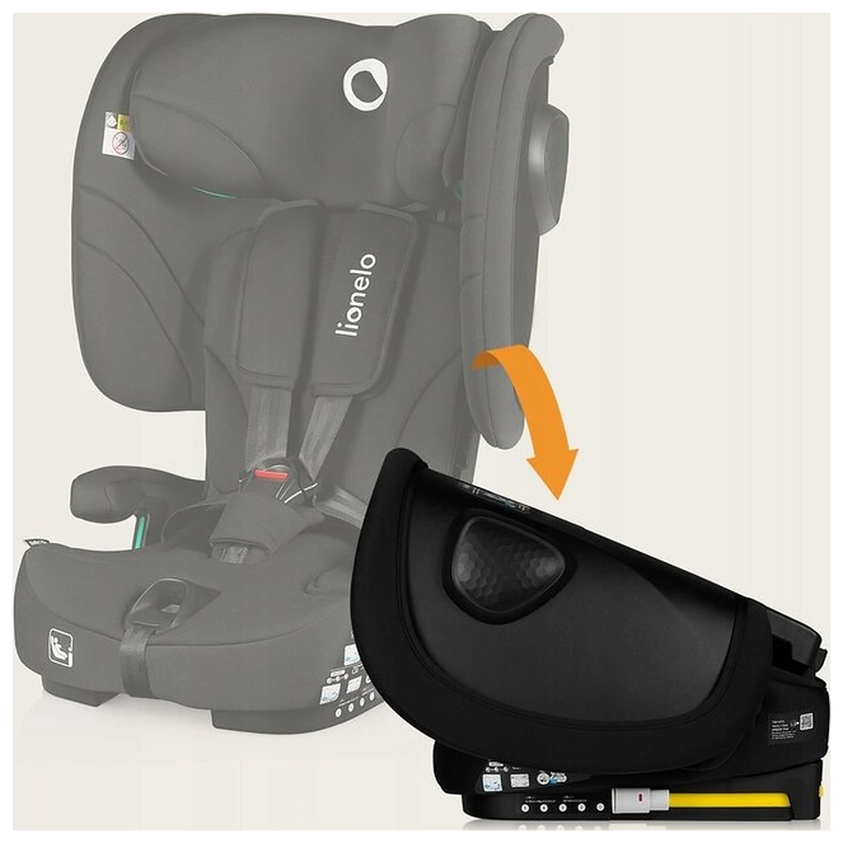 Scaun auto pliabil, Lionelo, Nelly, i-Size, 76- 150 cm, Tetiera reglabila in 15 pozitii, Spatar reglabil in 4 pozitii, [28]