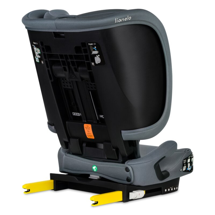 Scaun auto pliabil, Lionelo, Orin, i-Size, 100-150 cm, Isofix+Top Tether, Husa transport, Gri Grafit [8]