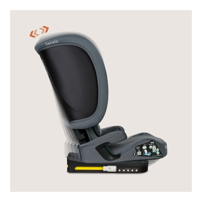 Scaun auto pliabil, Lionelo, Orin, i-Size, 100-150 cm, Isofix+Top Tether, Husa transport, Gri Grafit [29]