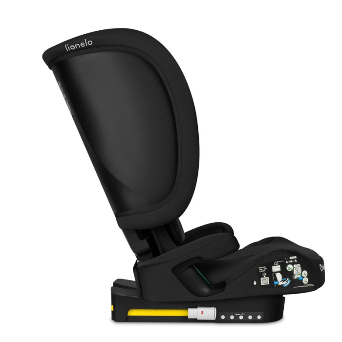 Scaun auto pliabil, Lionelo, Orin, i-Size, 100-150 cm, Isofix+Top Tether, Husa transport, Negru Carbon [18]