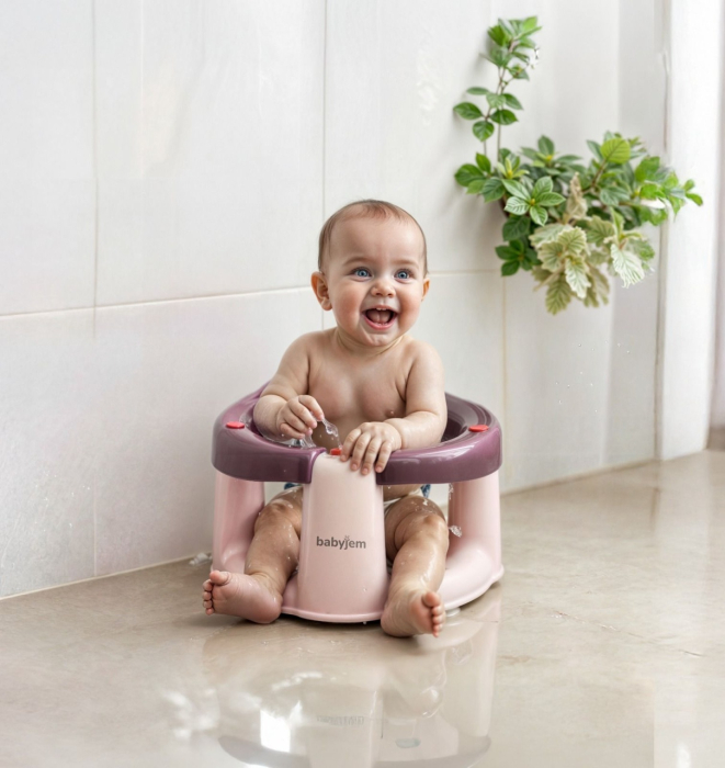 Scaun de baie bebelusi Bath and Feeding BabyJem, mov [4]