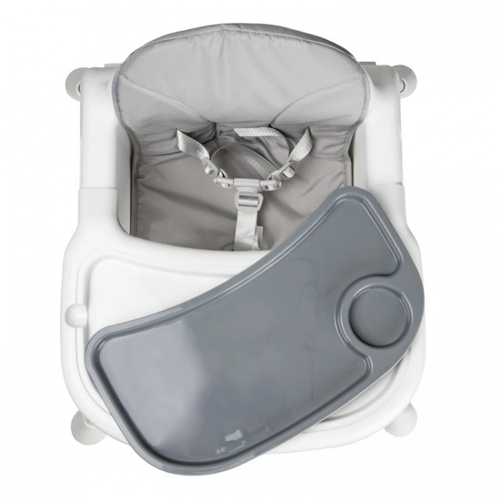 Scaun de masa 2 in 1 cu tapiterie Ecotoys HC-135C - Alb [3]