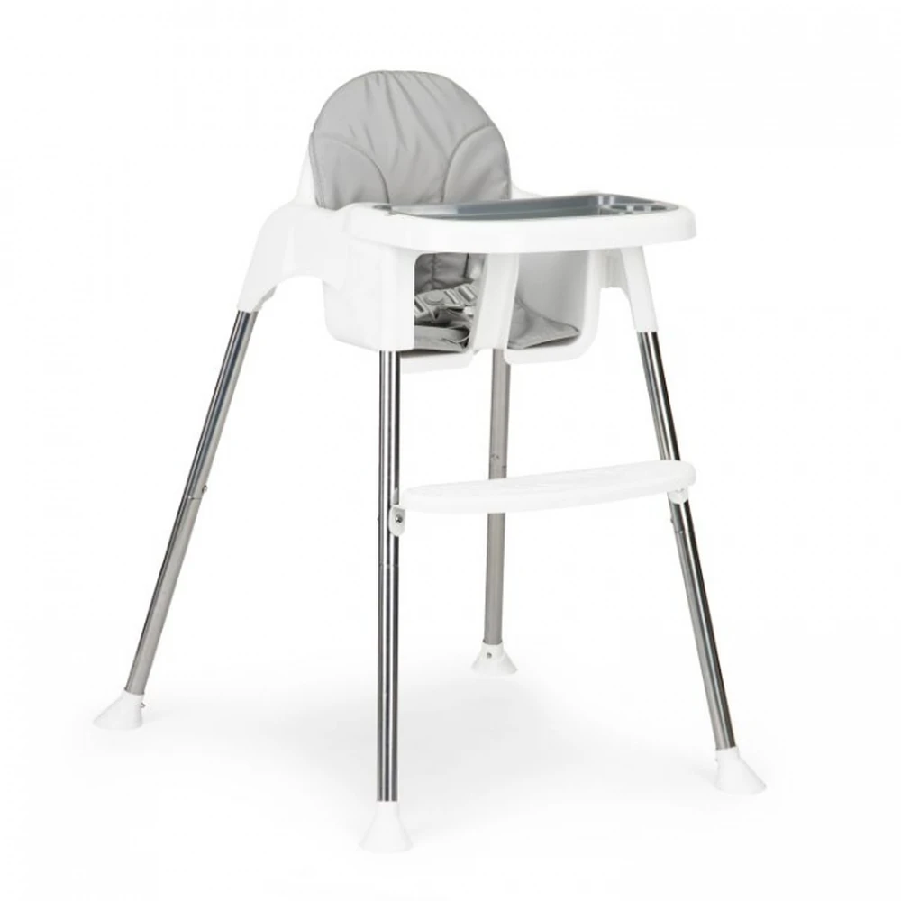 Scaun de masa 2 in 1 cu tapiterie Ecotoys HC-135C - Alb [1]