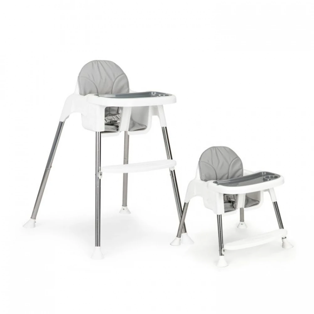 Scaun de masa 2 in 1 cu tapiterie Ecotoys HC-135C - Alb [8]