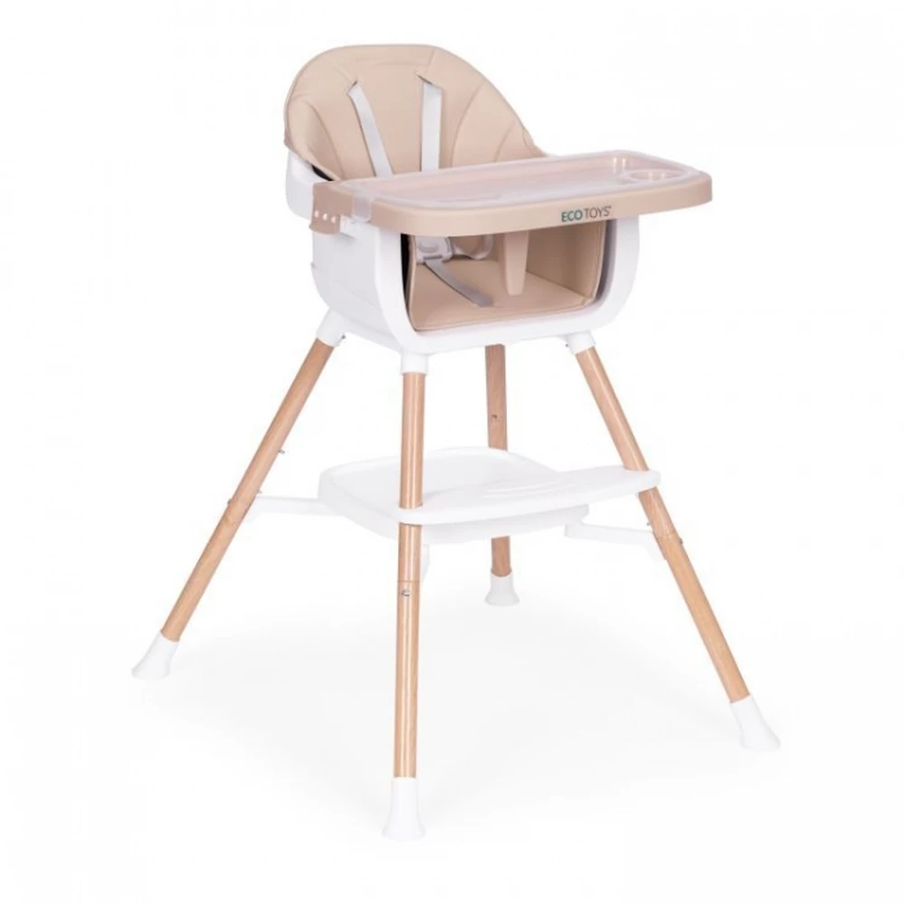 Scaun de masa 2 in 1 Ecotoys - Bej [1]