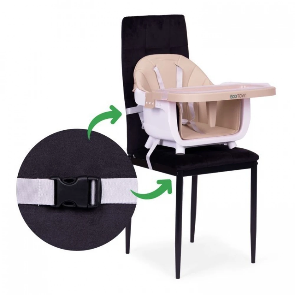 Scaun de masa 2 in 1 Ecotoys - Bej [8]