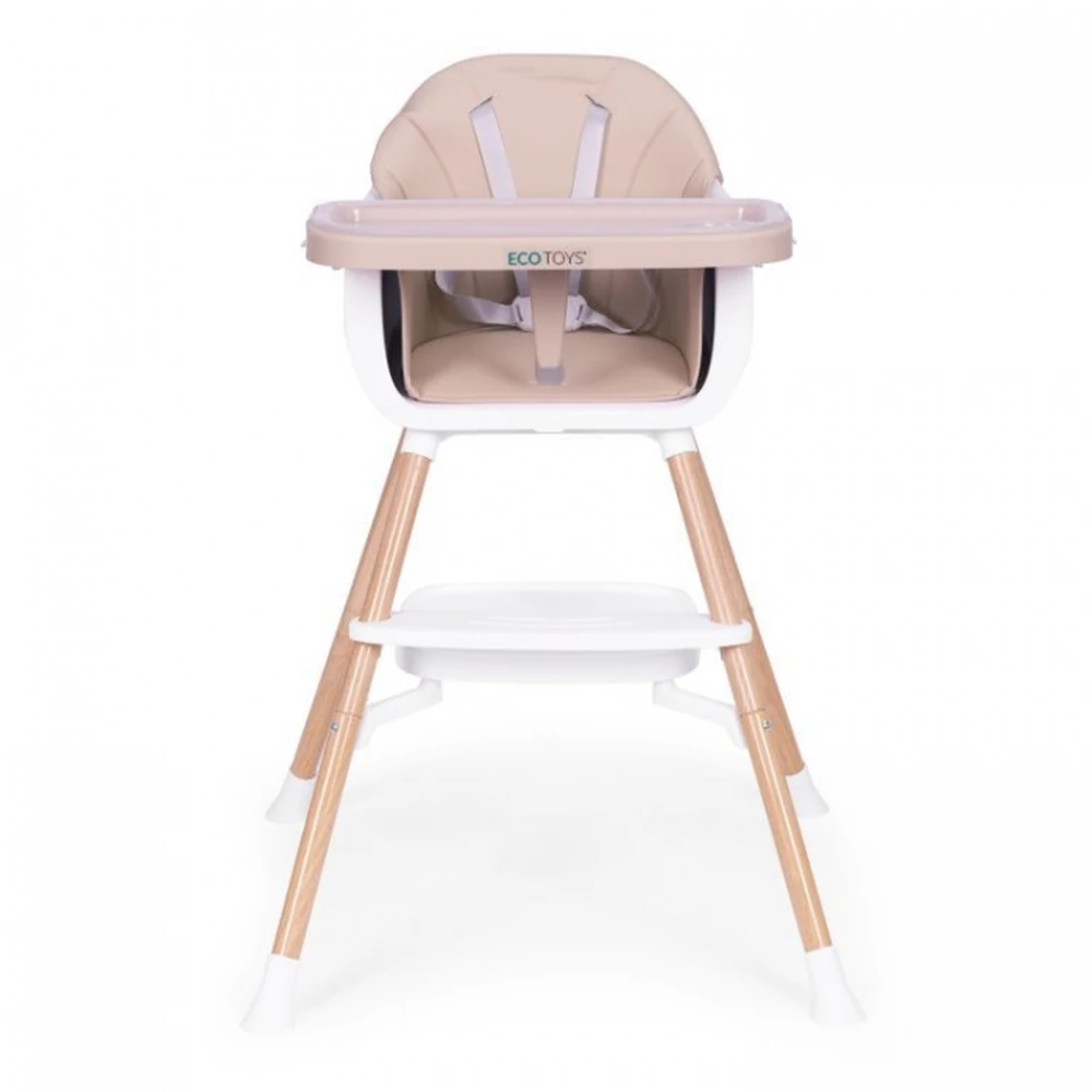 Scaun de masa 2 in 1 Ecotoys - Bej [3]