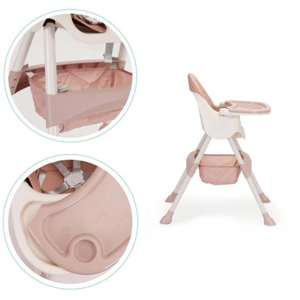 Scaun de masa 2 in 1 Ecotoys - Roz [5]