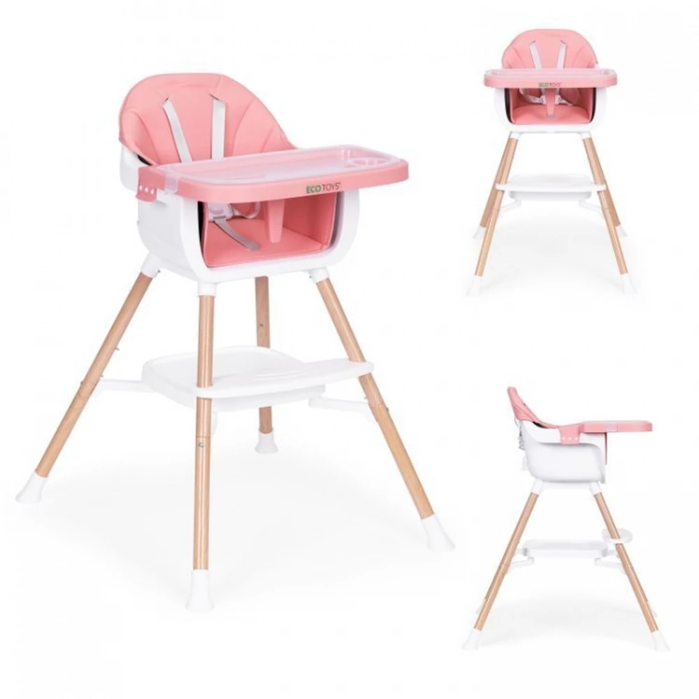 Scaun de masa 2 in 1 Ecotoys - Roz [2]