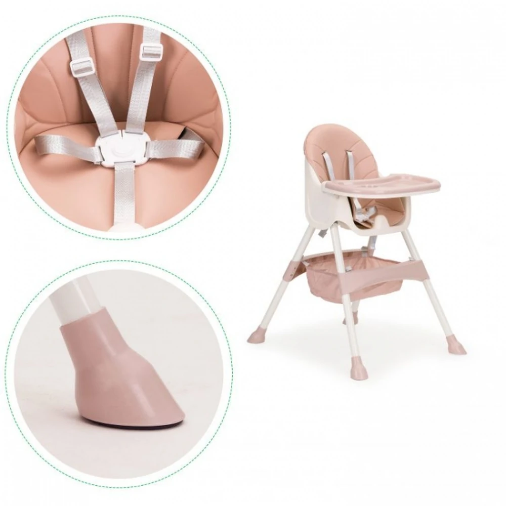 Scaun de masa 2 in 1 Ecotoys - Roz [4]