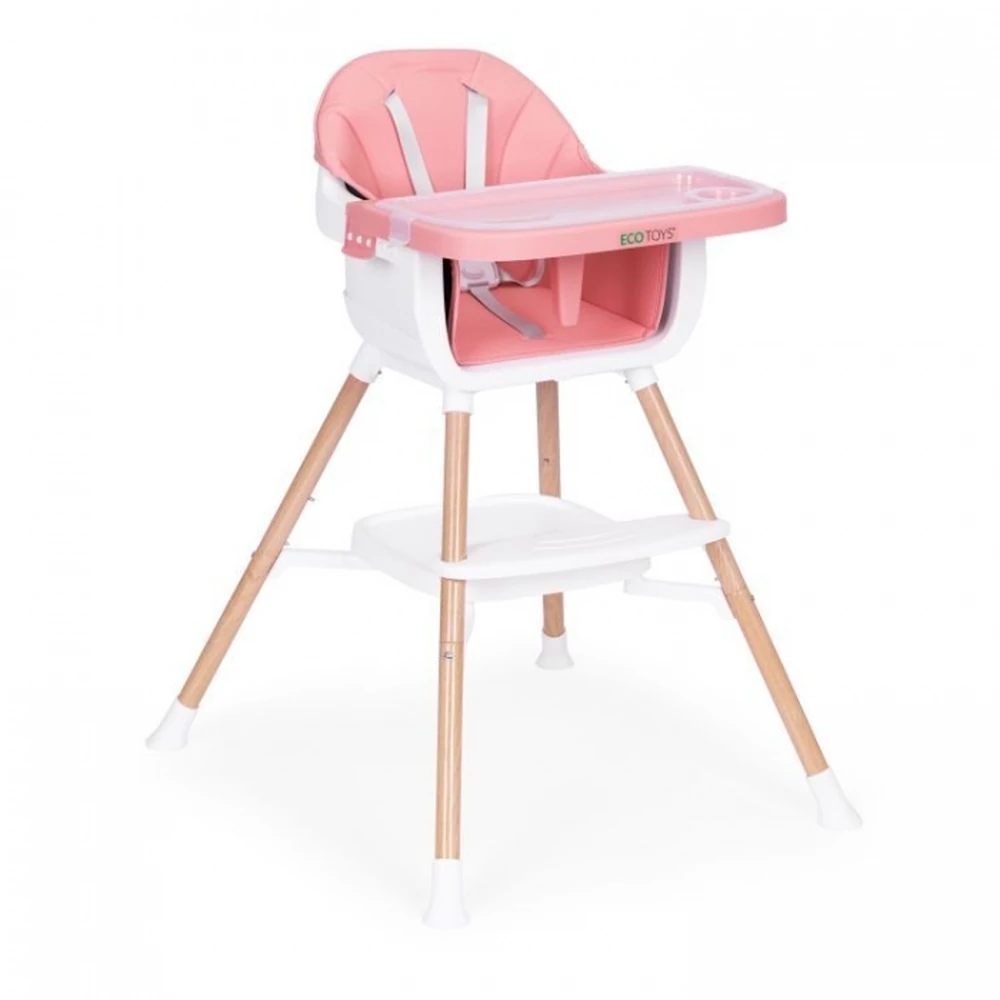 Scaun de masa 2 in 1 Ecotoys - Roz [1]