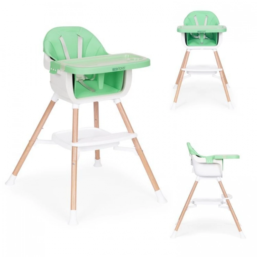 Scaun de masa 2 in 1 Ecotoys - Verde [2]