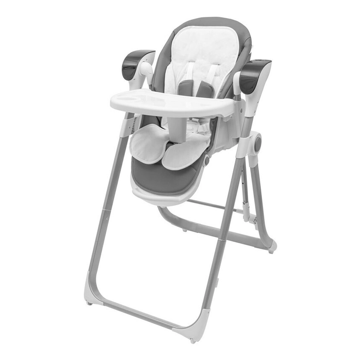 Scaun de masa 2 in 1, New Baby, Smart, leagan pentru copii, telecomanda, 5 viteze de leganare, melodii si jucarii, 0-36 luni, Grey [3]