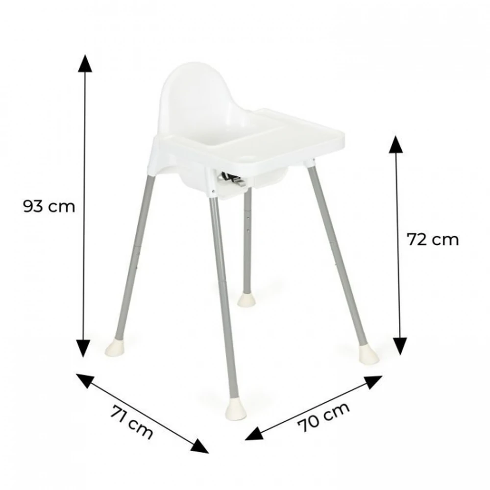 Scaun de masa 2 in 1 pentru copii Ecotoys - Alb [3]
