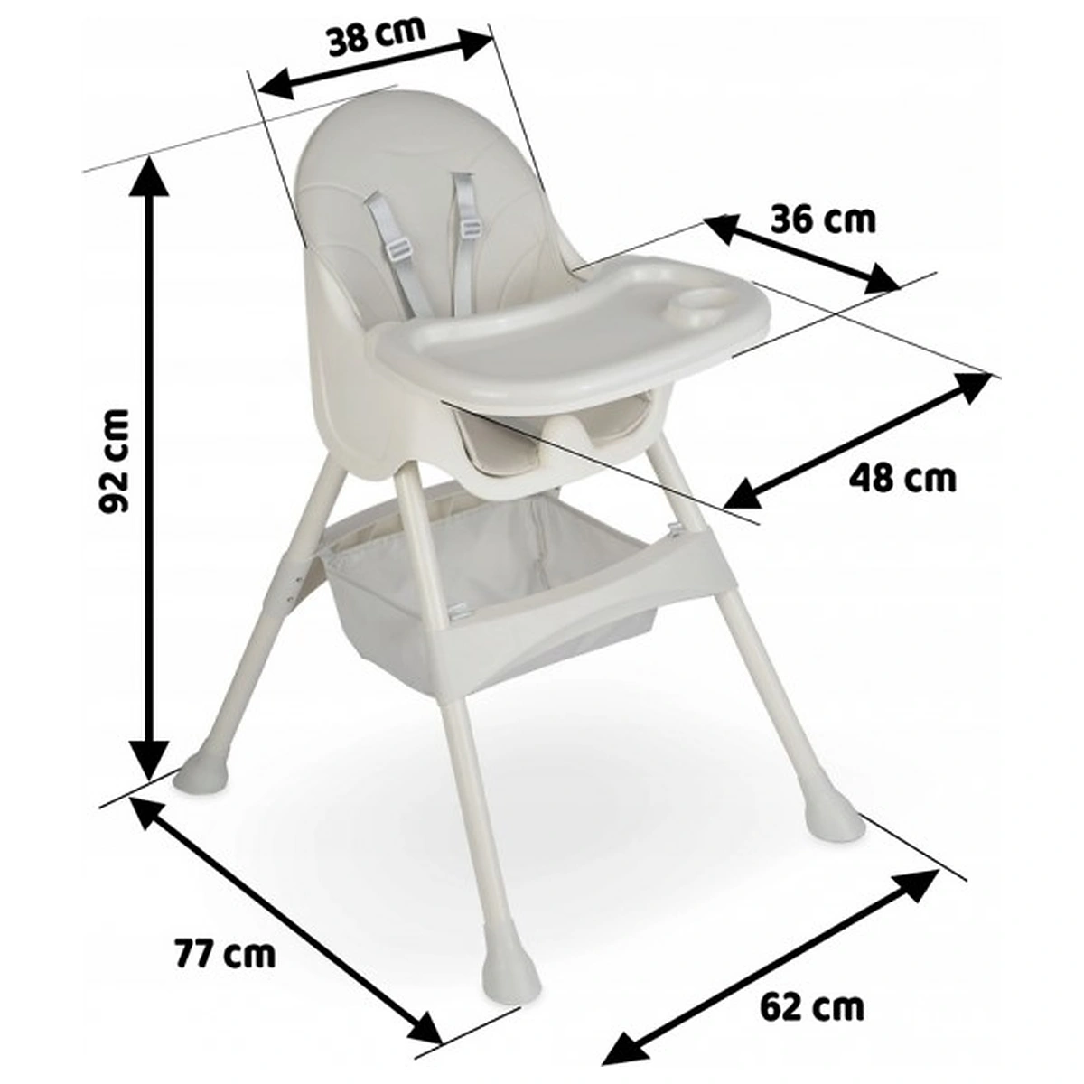 Scaun de masa 3 in 1 Ricokids Milo - Verde 6 luni [7]