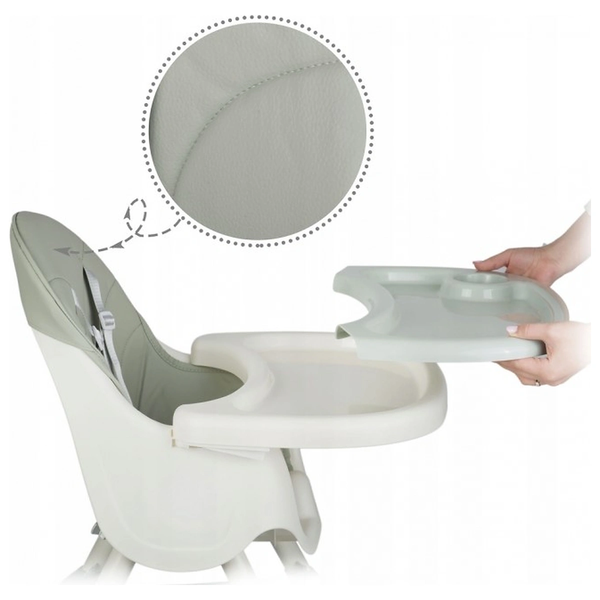 Scaun de masa 3 in 1 Ricokids Milo - Verde 6 luni [4]