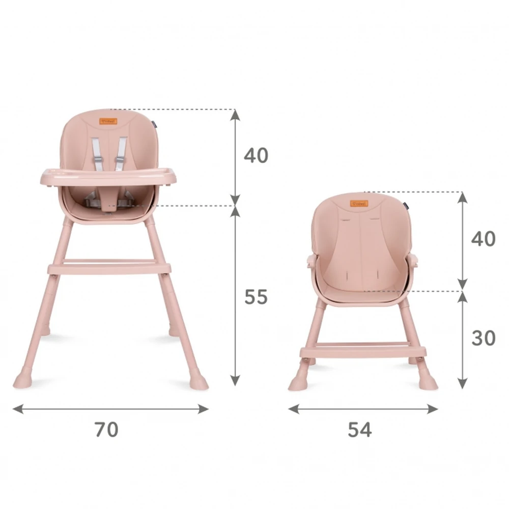 Scaun de masa 4 in 1 Kidwell EATAN Pink [10]