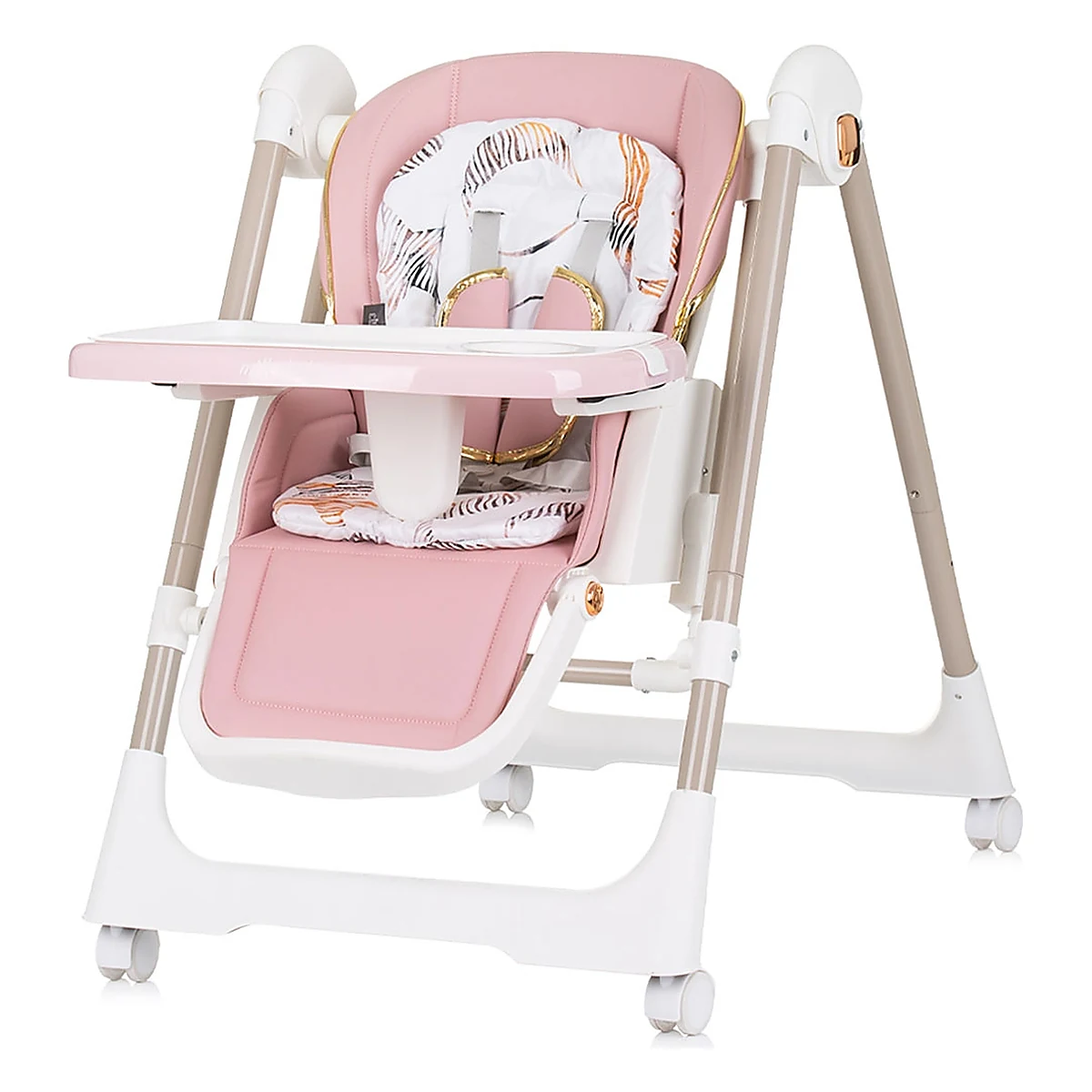 Scaun de masa Chipolino Milk Shake 2 in 1, Flamingo 6 luni [2]