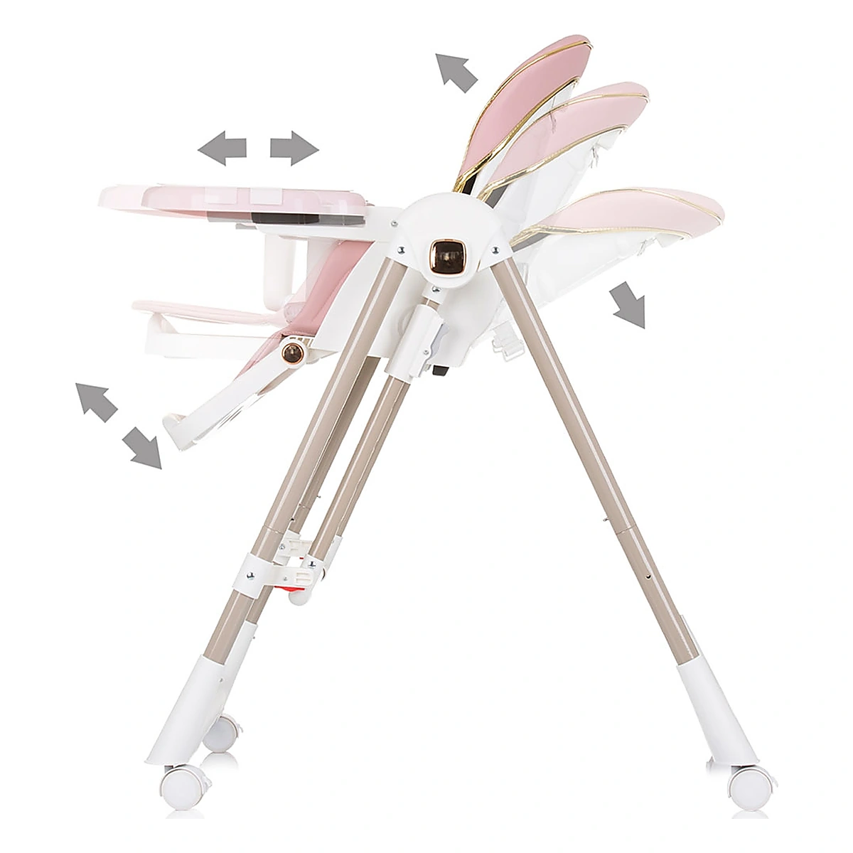 Scaun de masa Chipolino Milk Shake 2 in 1, Flamingo 6 luni [6]