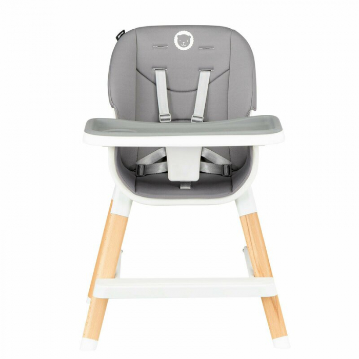 Lionelo - Scaun de masa Mona, 4 in 1, Transformabil, Reglabil in inaltime in 3 pozitii, Conform cu standardele europene de securitate EN14988, EN16120, Stone [6]