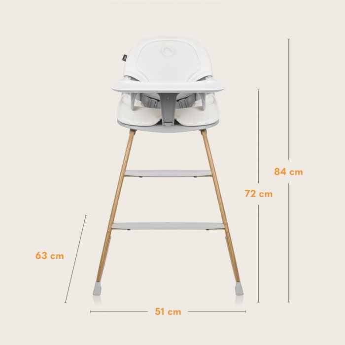 Scaun de masa, Lionelo, Dalia, 2 in 1, Transformabil, Gri [19]