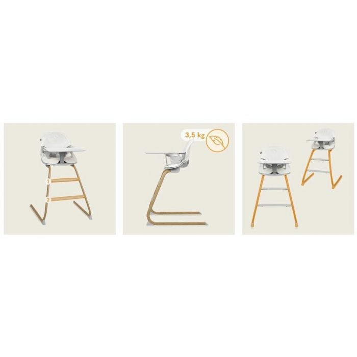 Scaun de masa, Lionelo, Dalia, 2 in 1, Transformabil, Gri [29]