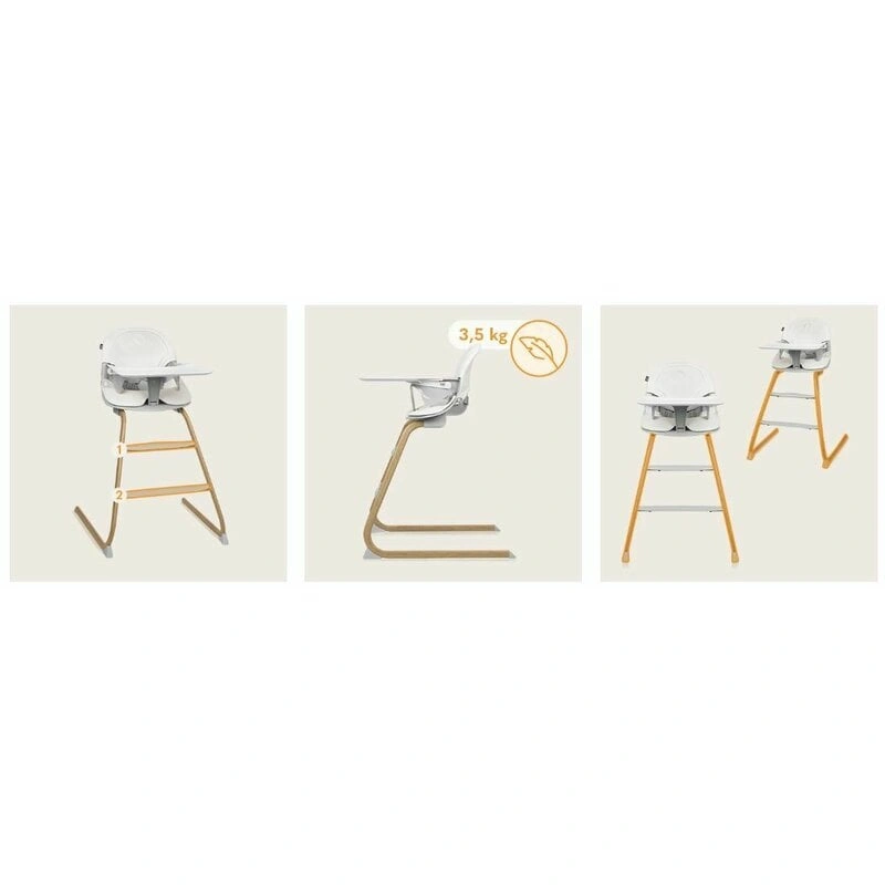 Scaun de masa, Lionelo, Dalia, 2 in 1, Transformabil, Gri [29]