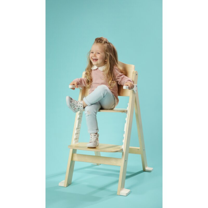 Scaun de masa, Lionelo, Floris, 3 in 1, Din Lemn, Transformabil, Reglabil pe inaltime in 4 pozitii, Suport picioare- 4 [22]