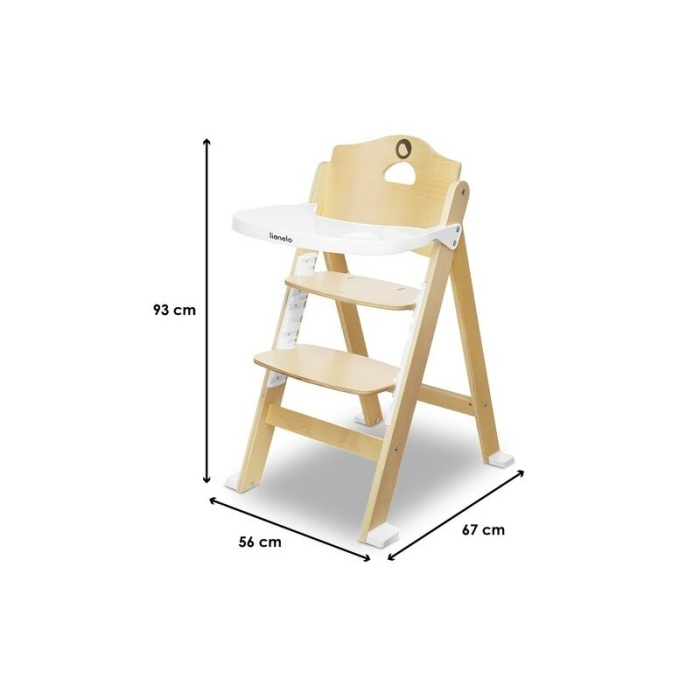 Scaun de masa, Lionelo, Floris, 3 in 1, Din Lemn, Transformabil, Reglabil pe inaltime in 4 pozitii, Suport picioare- 4 [17]