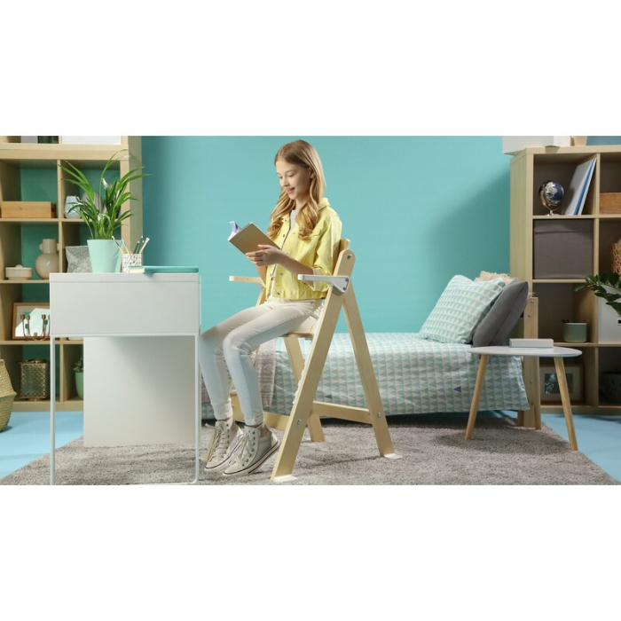 Scaun de masa, Lionelo, Floris, 3 in 1, Din Lemn, Transformabil, Reglabil pe inaltime in 4 pozitii, Suport picioare- 4 [30]