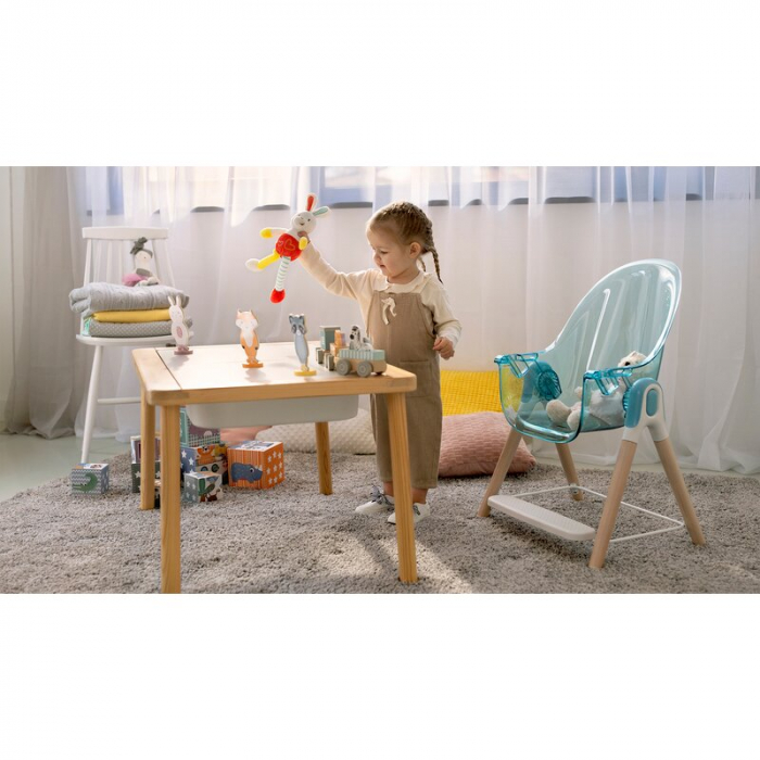 Lionelo - Scaun de masa Maya, 2 in 1, Transformabil, 3 pozitii de inclinare, Conform cu standardele europeane de securitate EN14988, EN12790, White [26]
