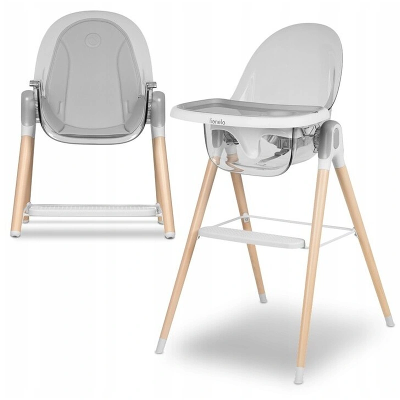 Lionelo - Scaun de masa Maya, 2 in 1, Transformabil, 3 pozitii de inclinare, Conform cu standardele europeane de securitate EN14988, EN12790, White [13]